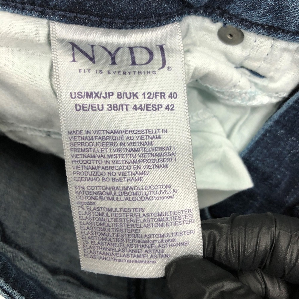 NYDJ Ami Skinny Jeans Womens 8 Blue Medium Wash Mid Rise Stretch Denim Pants Day - Picture 5 of 14